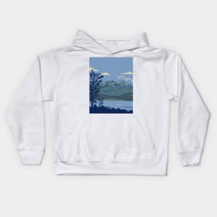 Tierra del Fuego National Park with Fagnano Lake Argentina WPA Art Deco Poster Kids Hoodie